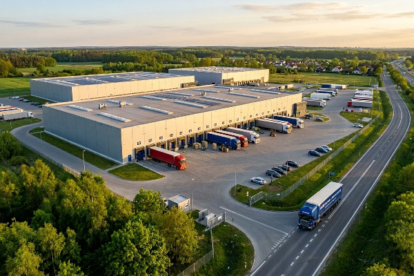 Hale magazynowe FMCG parking